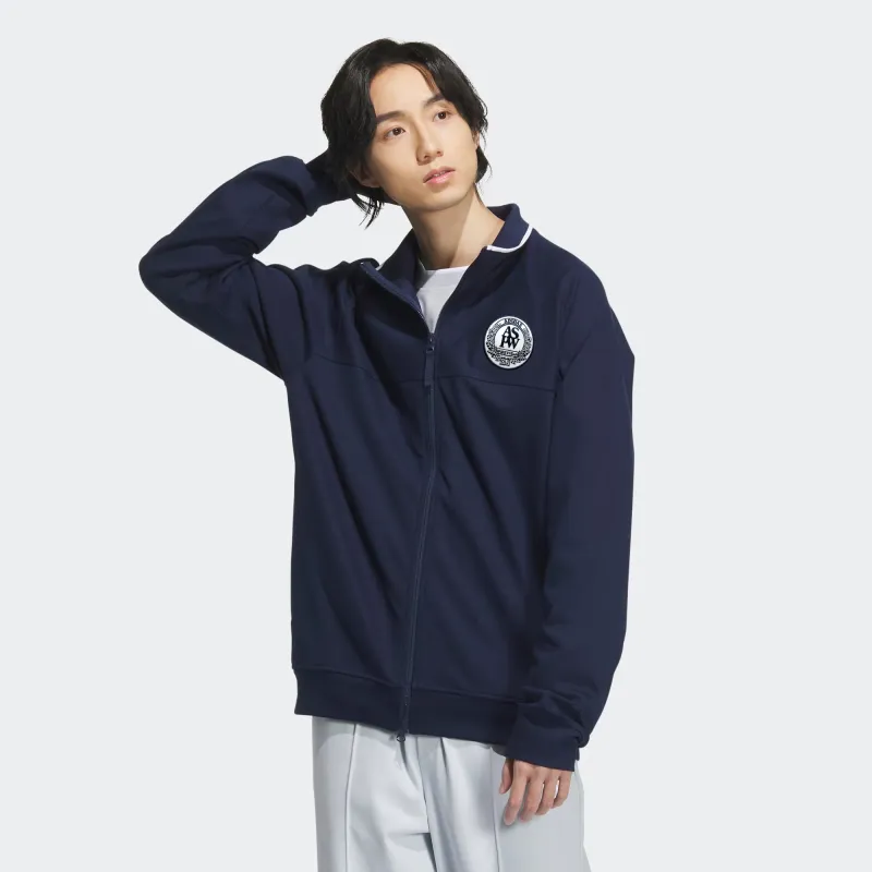 Adidas Verbiage Knit Jacket Jackets Coats Men's College Navy-2