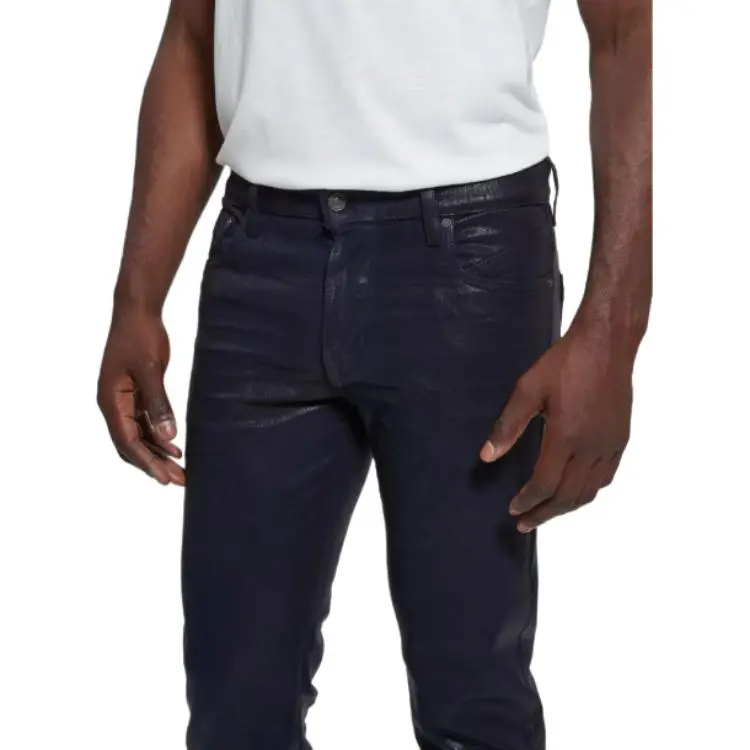 GUESS Color Smart Blue Coated Jeans Men's Blue-4