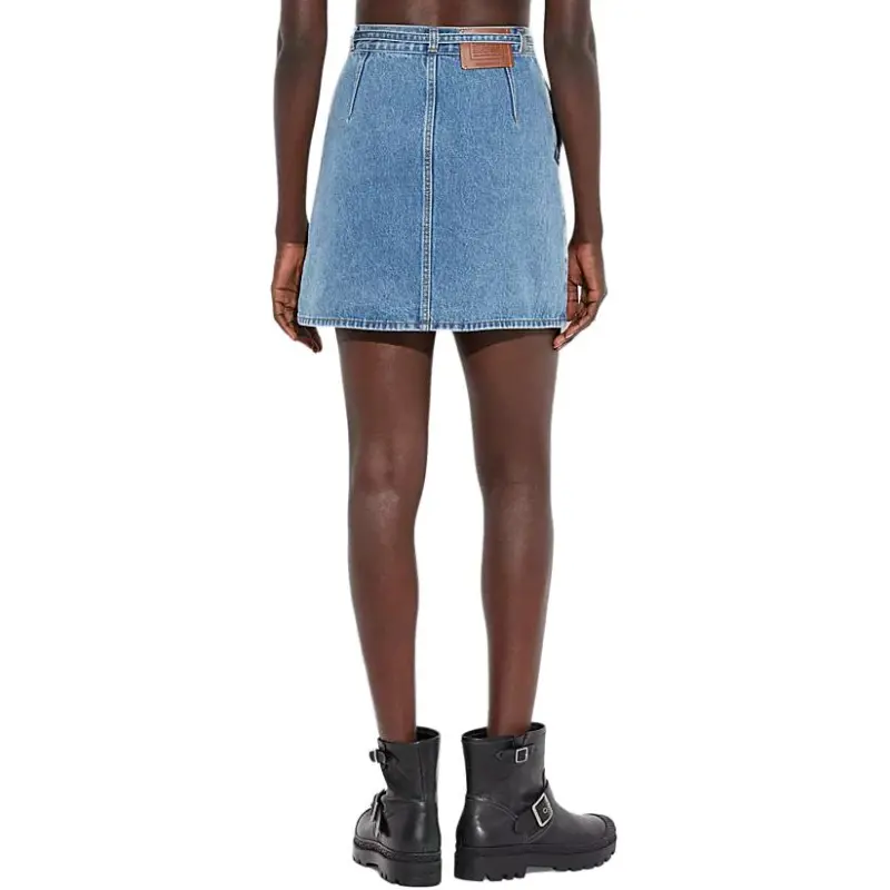 COACH SS23 Denim Short Skirts Women's Blue-2