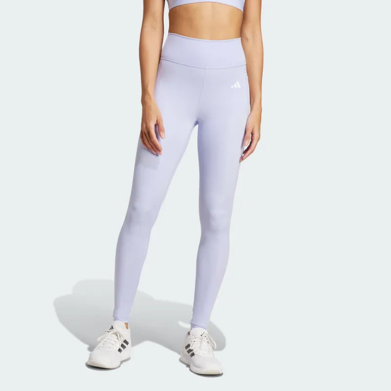 Adidas Women's Optime Essentials Stash Pocket Full Length Leggings Violet Tone/White-2