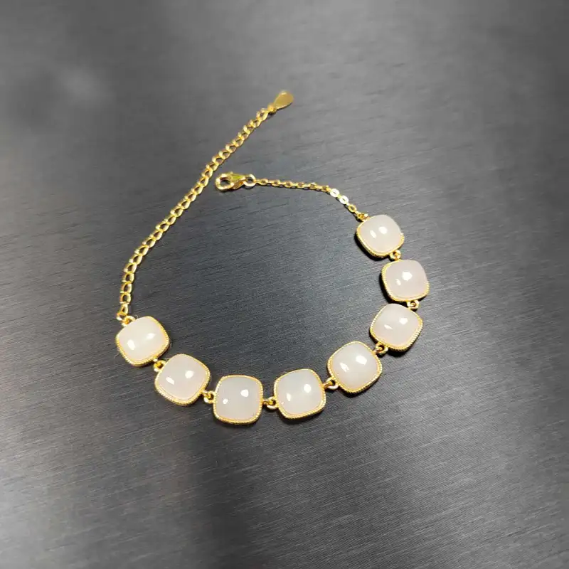 YOULING Bracelets White Jade Women's-2