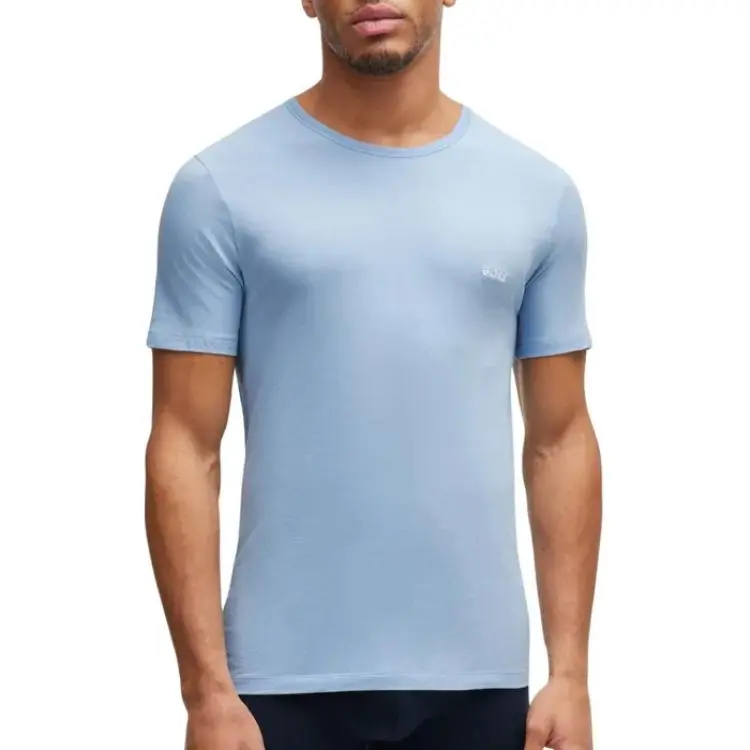 HUGO BOSS T Shirts Men 3 Pack Light Blue+Dark Blue+Black-1