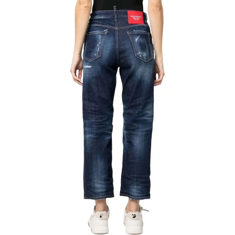 DSQUARED 2 Crinckled Jennifer Cropped Jeans-3