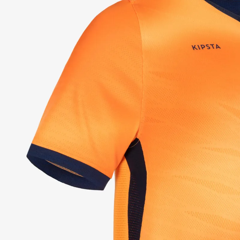 DECATHLON Soccer Jerseys Men's Apricot Orange/Fluorescent Light Orange/Gray Blue-3