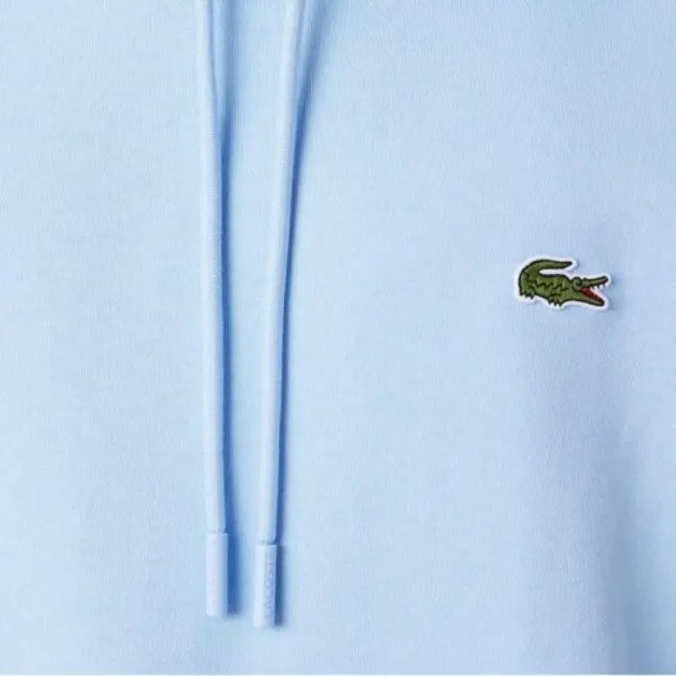 LACOSTE Crocodile Logo patch Drawstring Hoodie-3