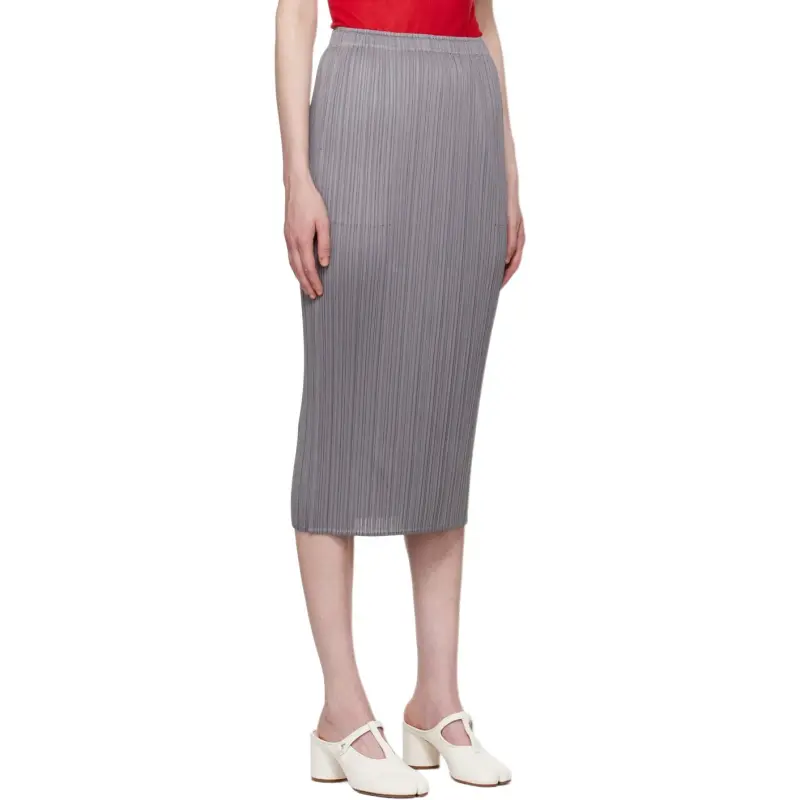 PLEATS PLEASE ISSEY MIYAKE Basics Skirt 'Grey'-3