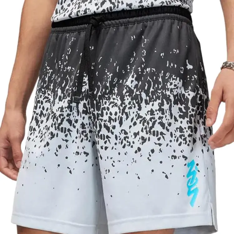 Jordan Zion Sports Shorts Men's Soccer Gray-4