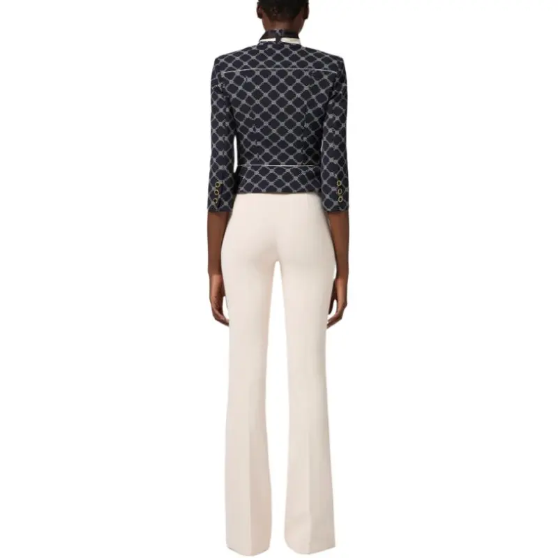 Elisabetta Franchi Printed Stretch Crêpe Jacket-3