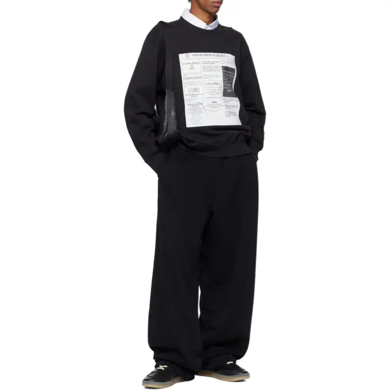 MM6 Maison Margiela Newspaper Print Jersey Sweatshirt-2