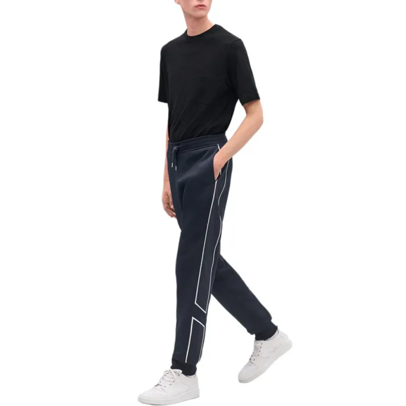 HERMES Knitted Sweatpants Men's Marine Blue-1