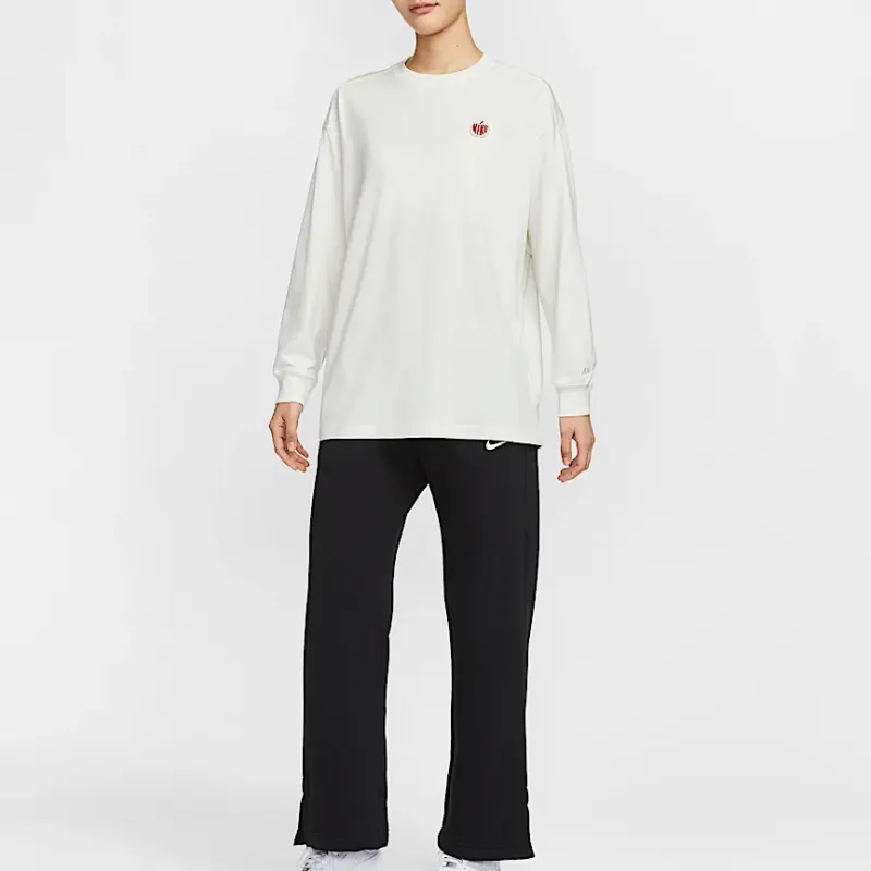 Nike Sportswear Drop Shoulder Sleeve T Shirt Women's Sail White-4