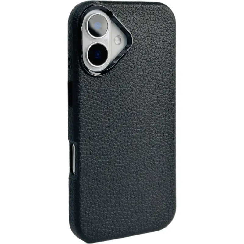 Wei Xin Leather Material Solid Color Litchi Grain Phone Cases Compatible With IPhone 16/15 Pro Max/Apple 13/14 Pro/Max-9