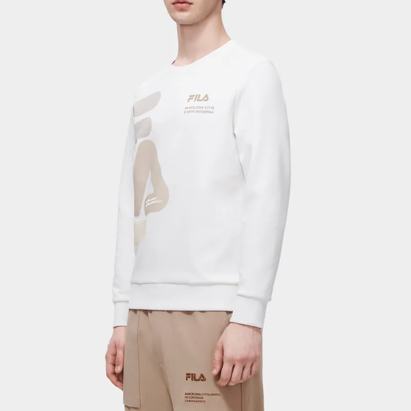 FILA Sweatshirt Men's Cloud White-4