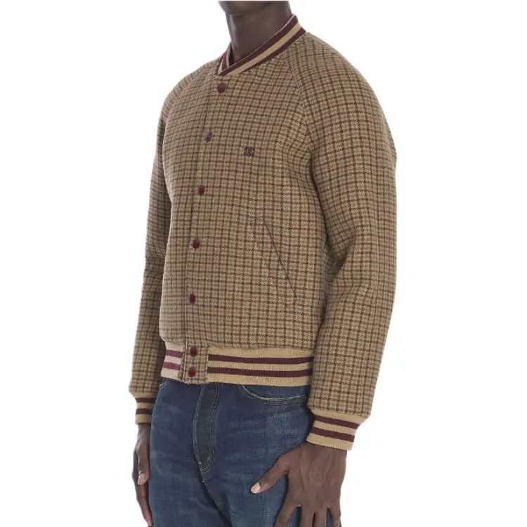 CELINE Triomphe Teddy Jacket In Houndstooth Wool-3