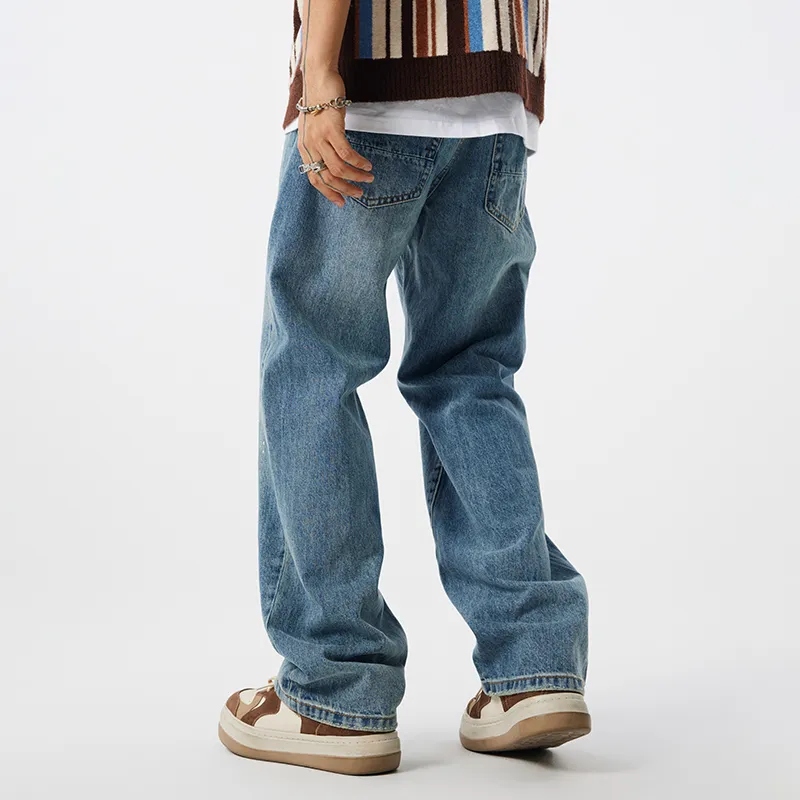 GTRG Jeans Unisex Ink Splatter Blue-7