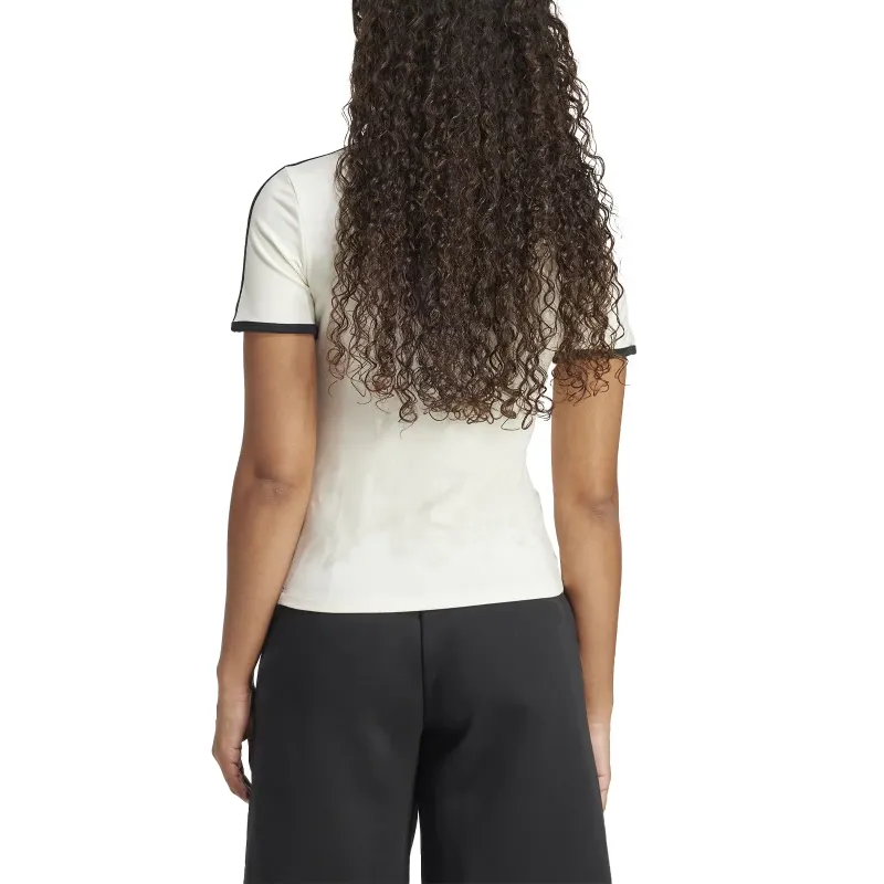 Adidas Originals Women's Premium 3 Stripes Cali T Shirt Off White-2