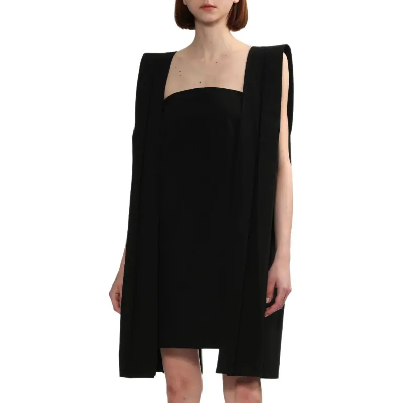 WE11DONE Pleat detail Sleeveless Minidress-2