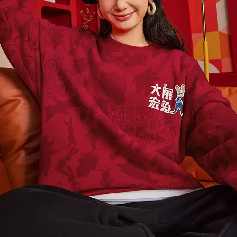 LiNing x Disney Sweatshirt Unisex Agate Red All Over Print-2