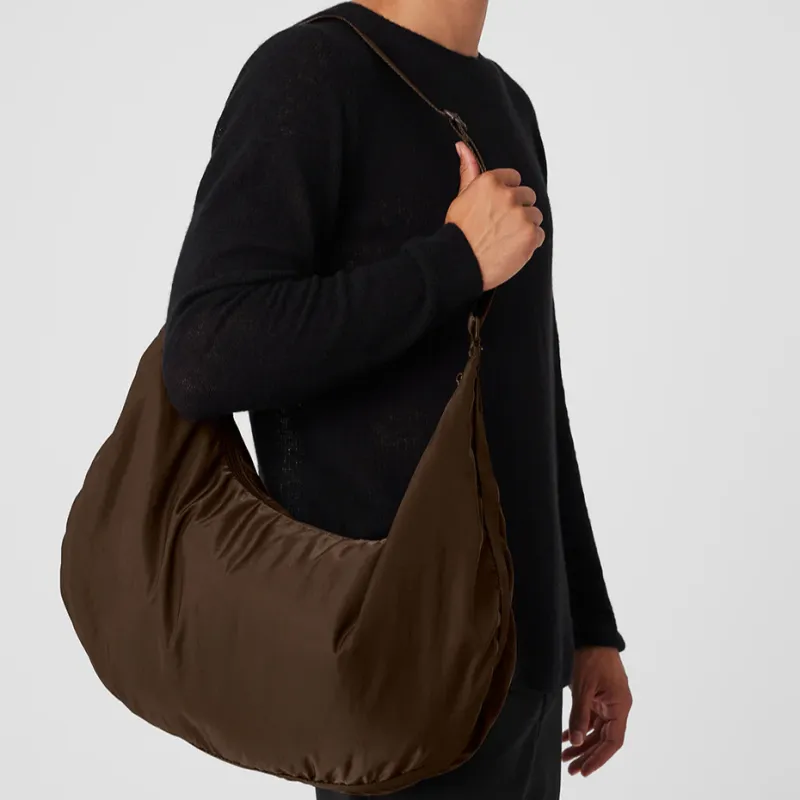 Alo Yoga Polyester Shoulder Bag Regular Unisex Dark Coffee Color-4