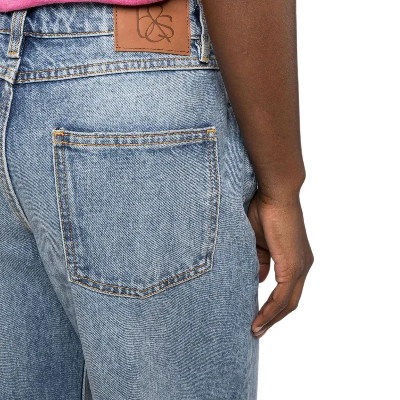 Balenciaga Logo Patch Baggy Jeans-5