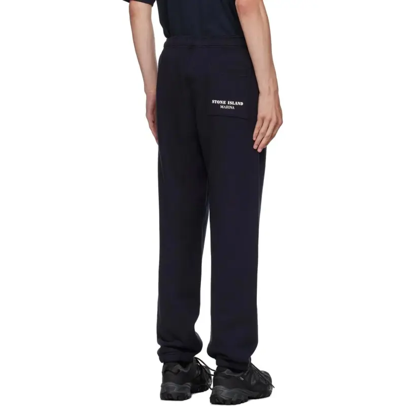 STONE ISLAND Logo Appliqué Elasticated Waistband Track Pants-4