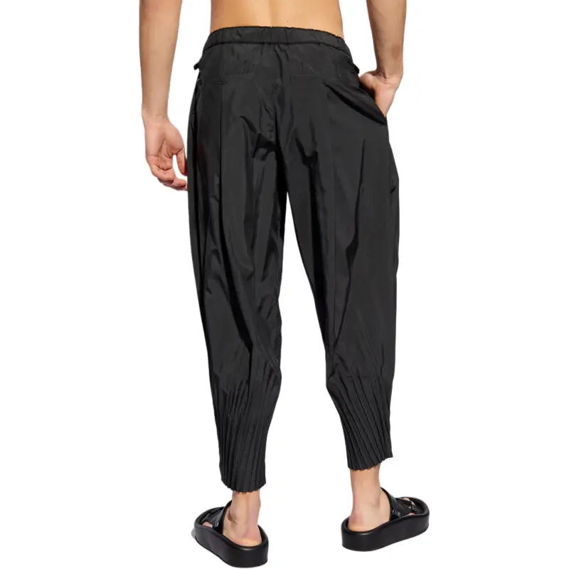 Homme Plissé Issey Miyake Cascade Mid rise Cropped Trousers-4