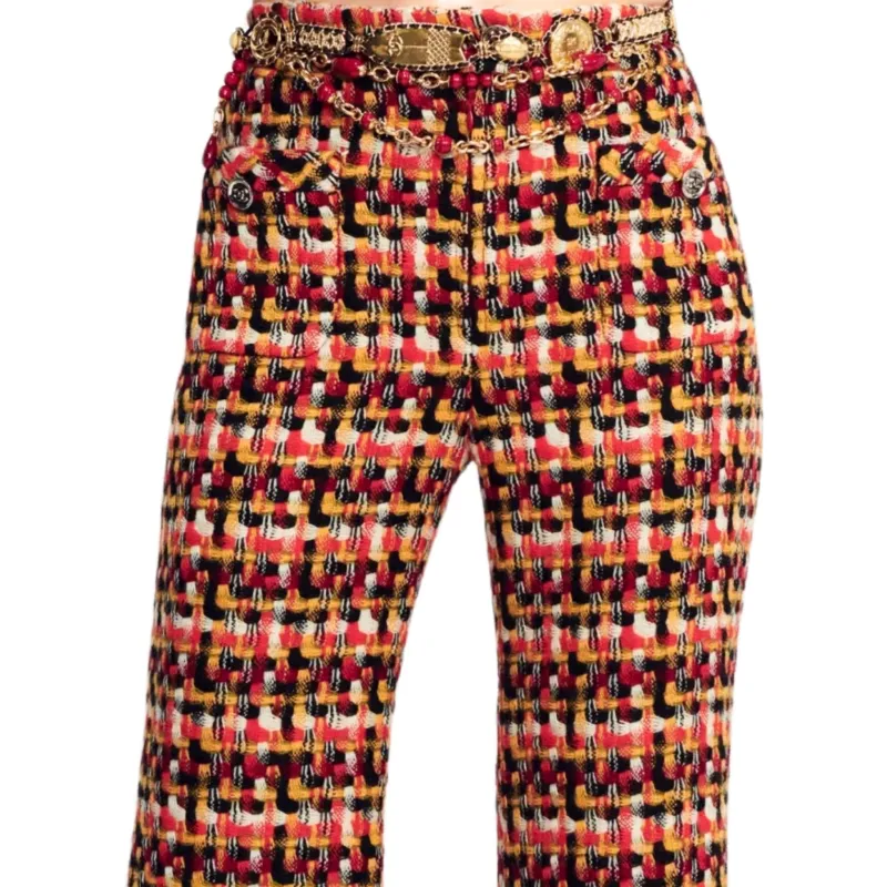 CHANEL Casual Pants Women's Orange-2