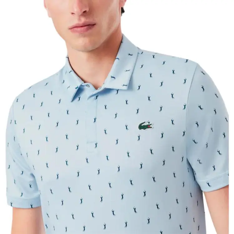 LACOSTE Polo Shirt Men's Light Blue/Blue-3