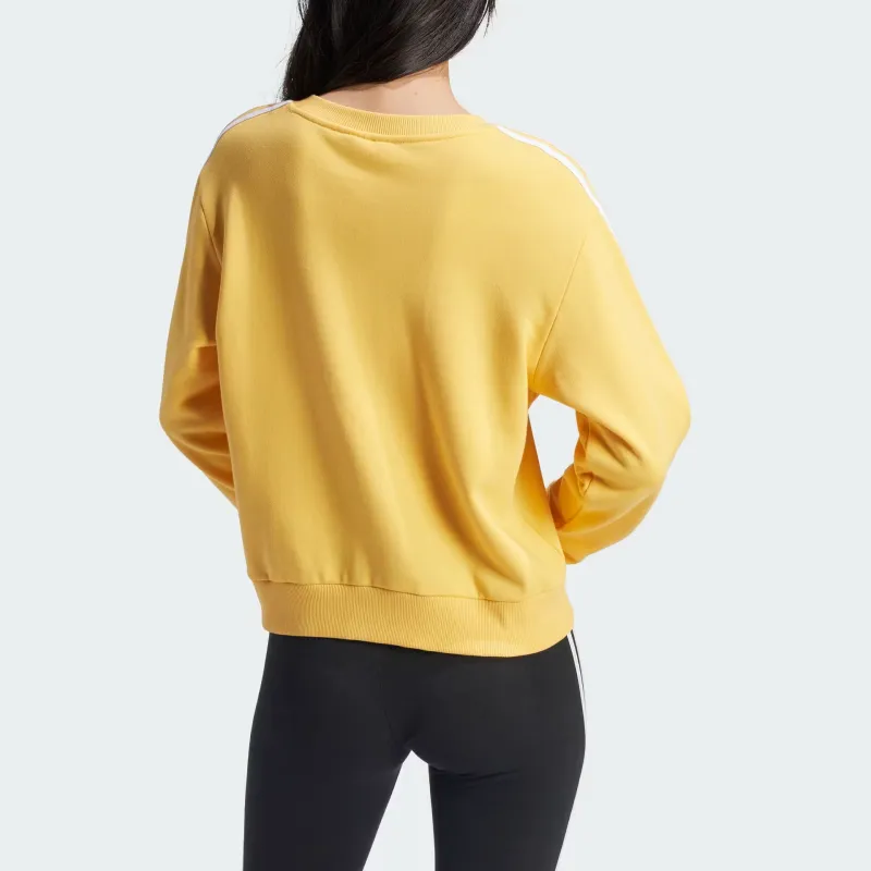 Adidas Sportswear ESSENTIALS 3-Stripes V-Neck Sweatshirt Women's Yellow-2