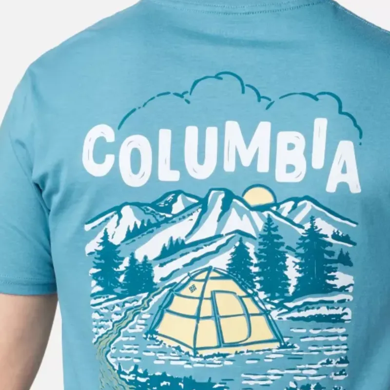 Columbia T Shirt Men's Canyon Blue-2