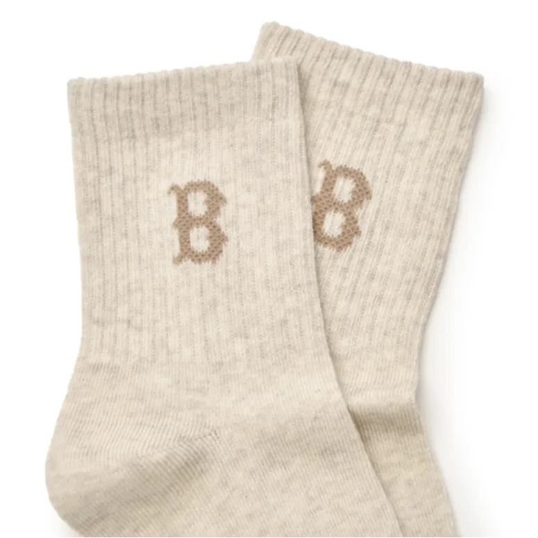 MLB Mid Calf Socks Unisex 1 Pack Light Brown-1