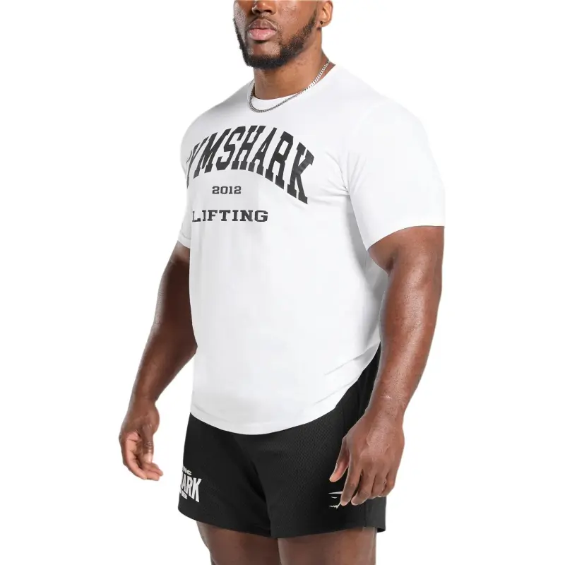 GYMSHARK Lifting T Shirt Men's White-3