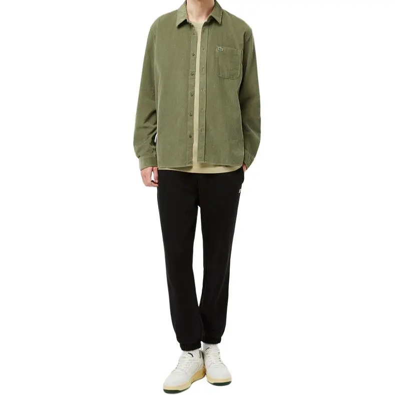 LACOSTE Shirt Unisex Khaki Green-3