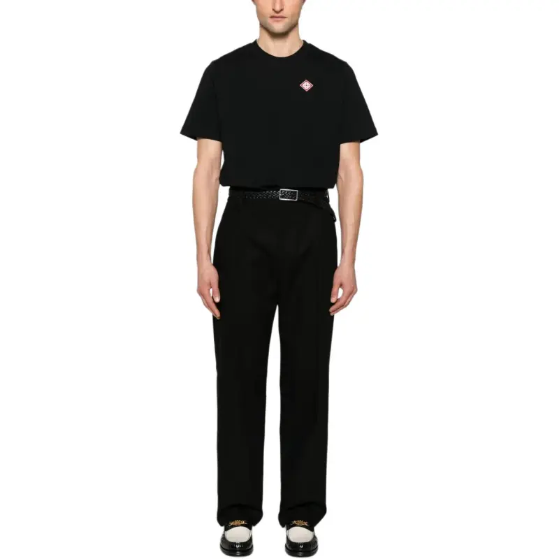 CASABLANCA Logo Patch Crewneck T Shirt-4