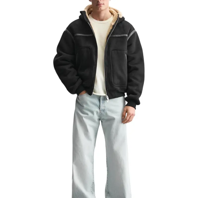 ZARA Jackets Men Black-3