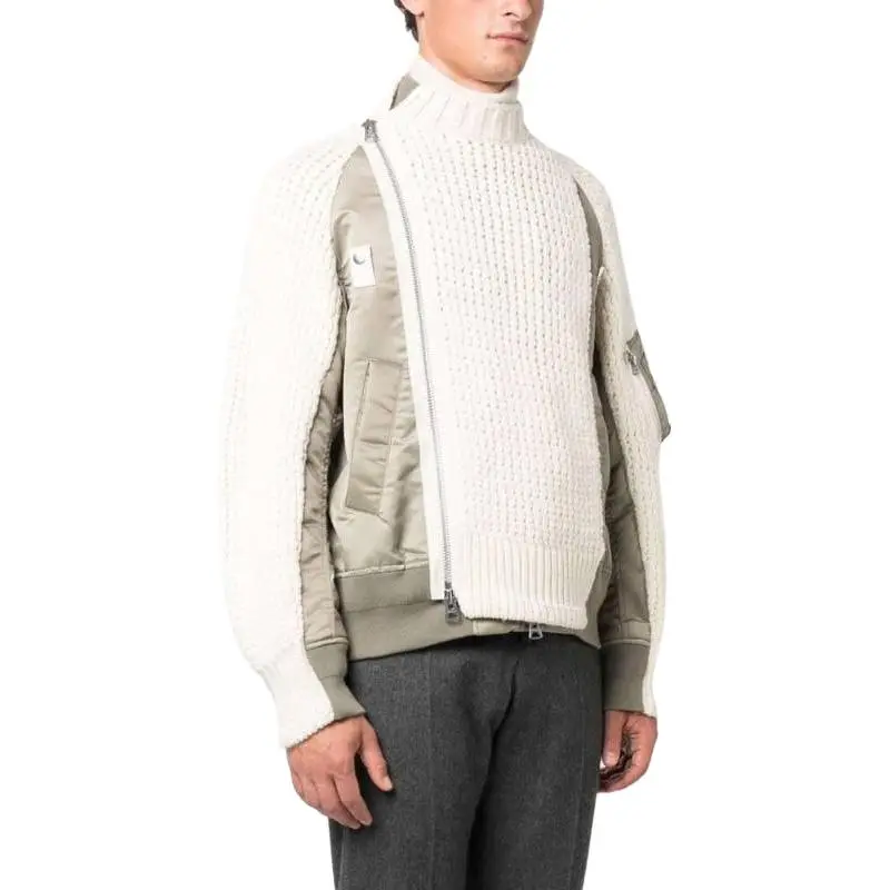 Sacai Waffle-knit High-neck Padded Jacket-5