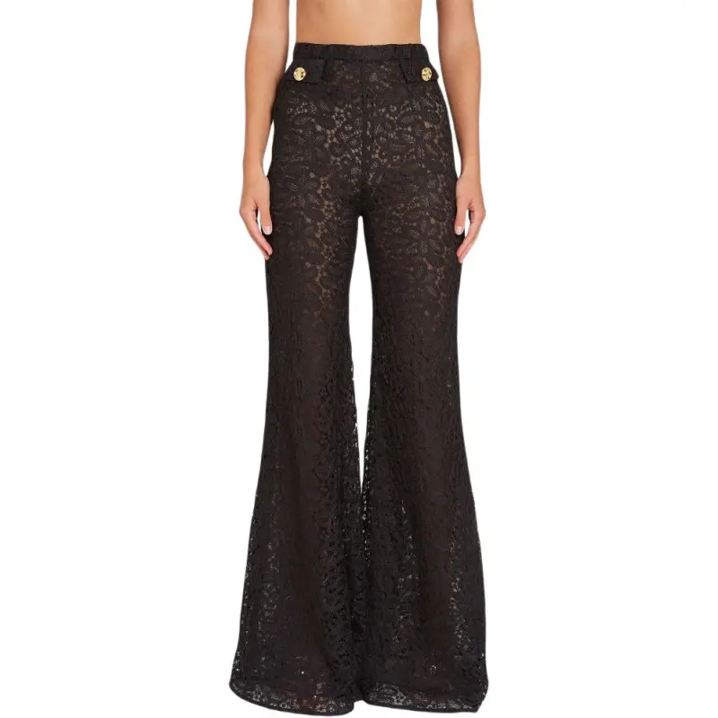 Giambattista Vall Lace Flared Trousers-1