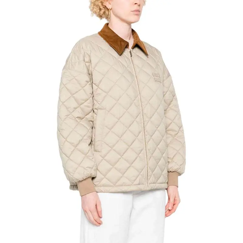 MIU MIU Zipped Quilted Jacket-4