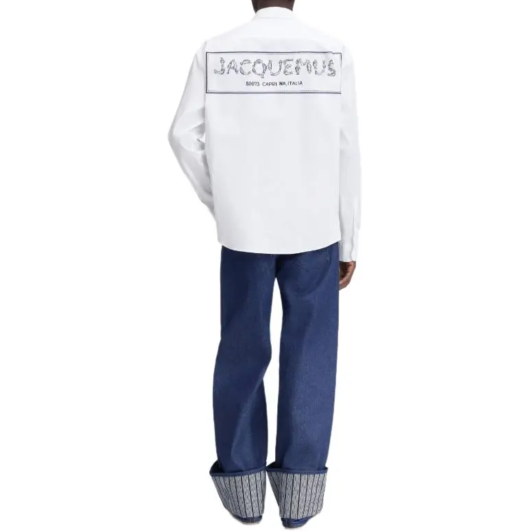 Jacquemus Le Simon Print Logo Fish Shirt-4