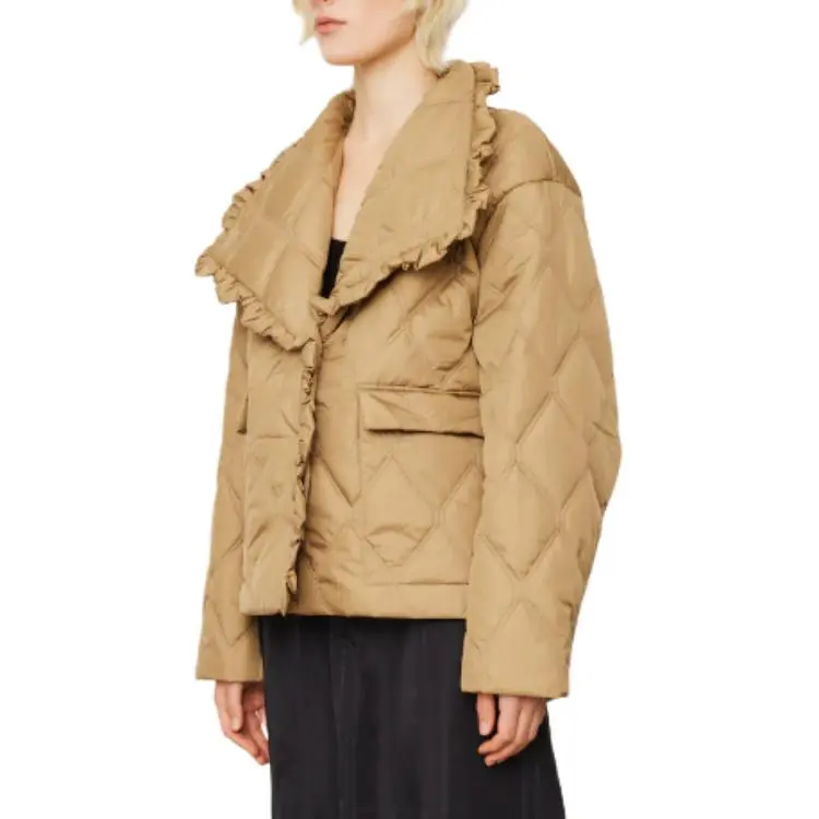 GANNI Jackets Coats Women's Brown-3