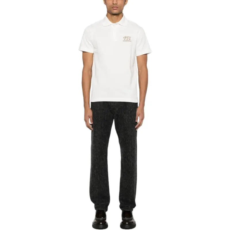 Burberry Logo Embroidered Polo Shirt-3