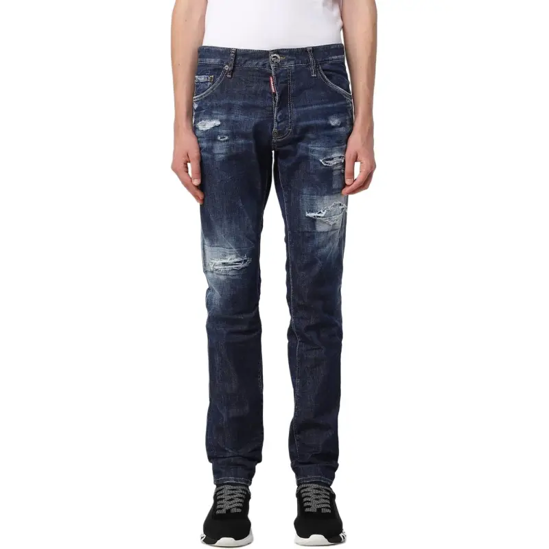 DSQUARED 2 Straight Leg Distressed Jeans-3