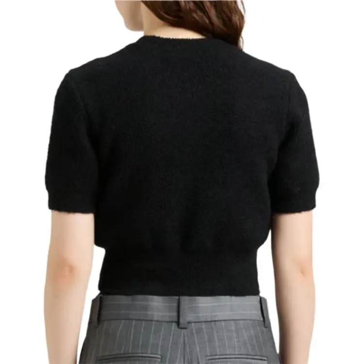 Alexander Wang Logo Embroidered Cropped Top-4