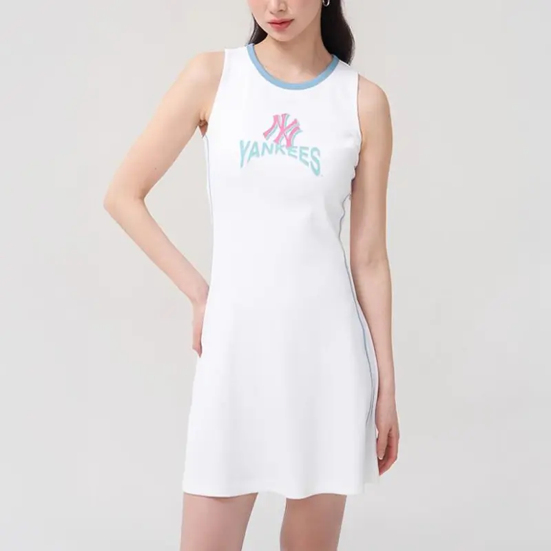 MLB New York Yankees Sleeveless Dress Women's Ecru-2