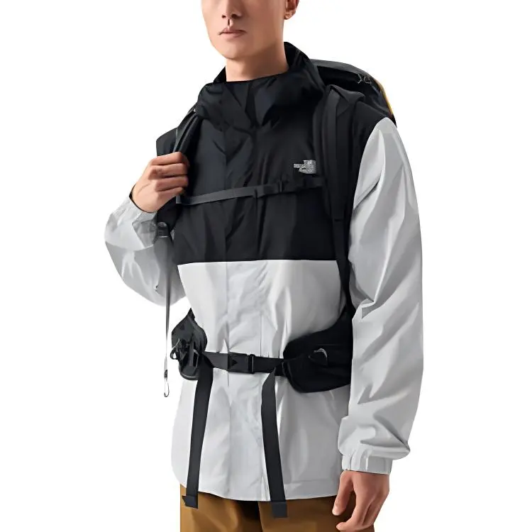 THE NORTH FACE Outdoor Hiking Waterproof And Windproof Windbreaker Jacket Men's Light Gray-2