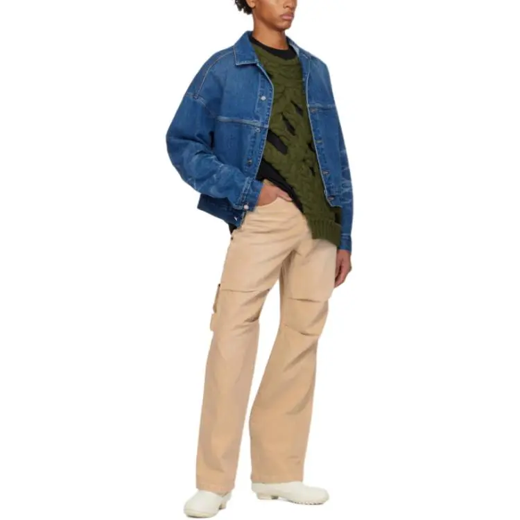 WE11DONE FW22 Denim Jacket Unisex Sky Blue-4