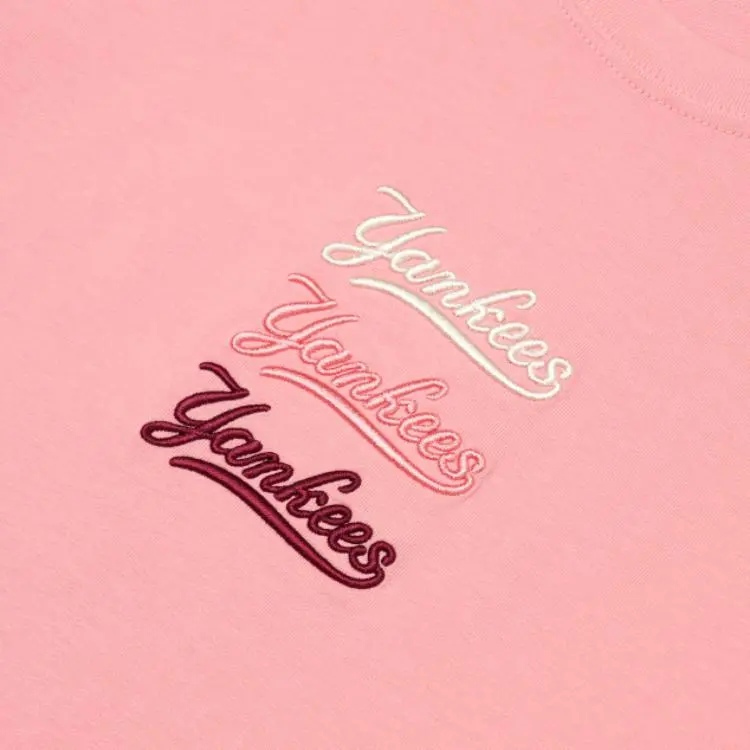 MLB New York Yankees T Shirts Unisex Coral Pink-2