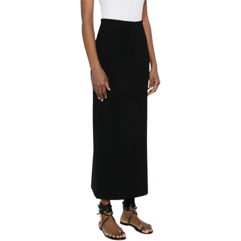 'S MAX MARA SS25 Casual Long Skirts Women's Black-3