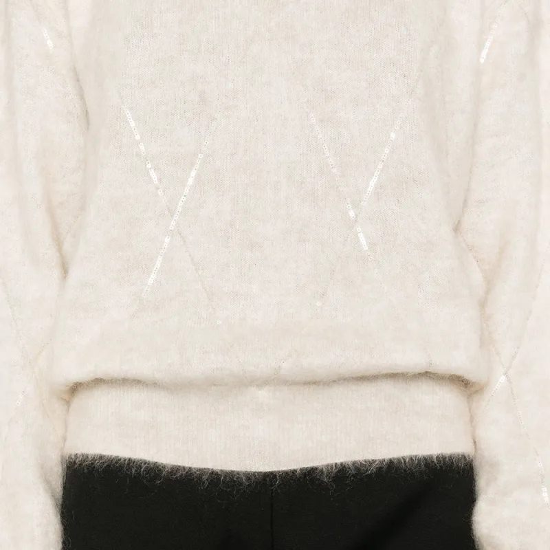 Brunello Cucinelli Sequin Embellished Crewneck Knitted Jumper-5