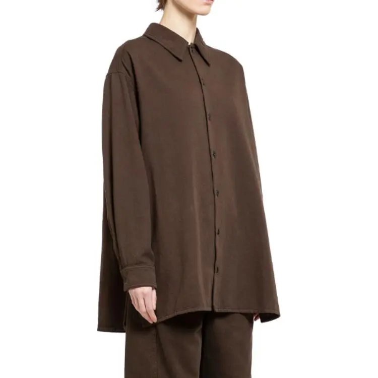 Lemaire Twisted Denim Shirt 'Espresso'-3